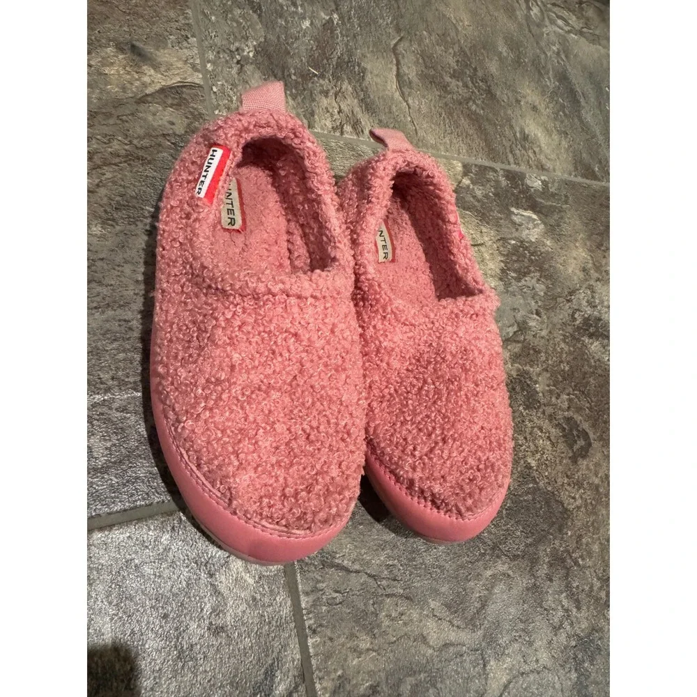 Hunter‎ Kids First Sherpa Pink Slippers Shoes Girls EU 28 UK 10 US 1